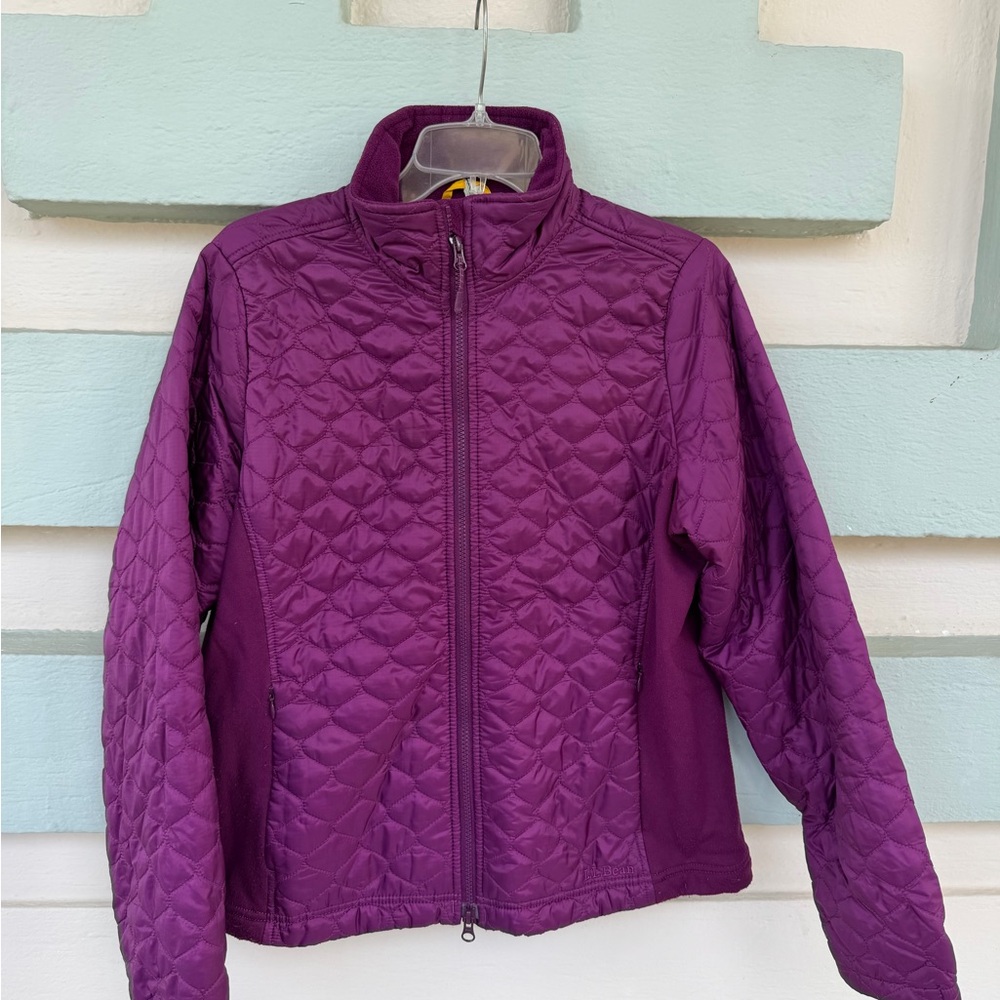 L.L. Bean Deep Purple Quilted Puffer Light Layer Jacket